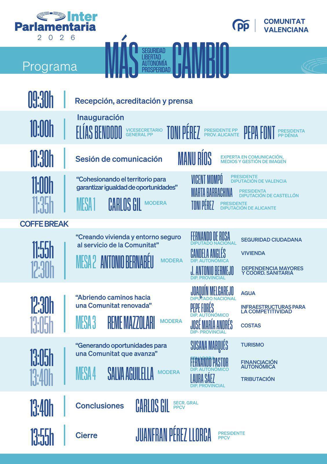 El PPCV reúne en Dénia a sus cargos nacionales, autonómicos y provinciales bajo el lema “Más cambio”