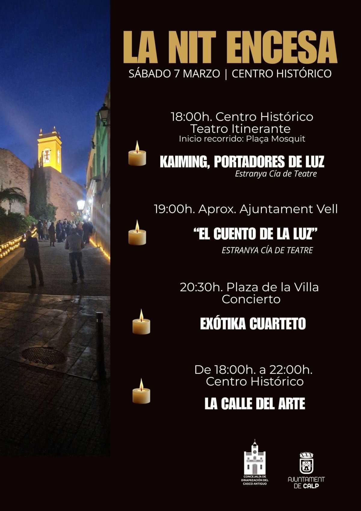 El casco antiguo de Calp volverá a brillar con miles de velas en la segunda edición de “La Nit Encesa”