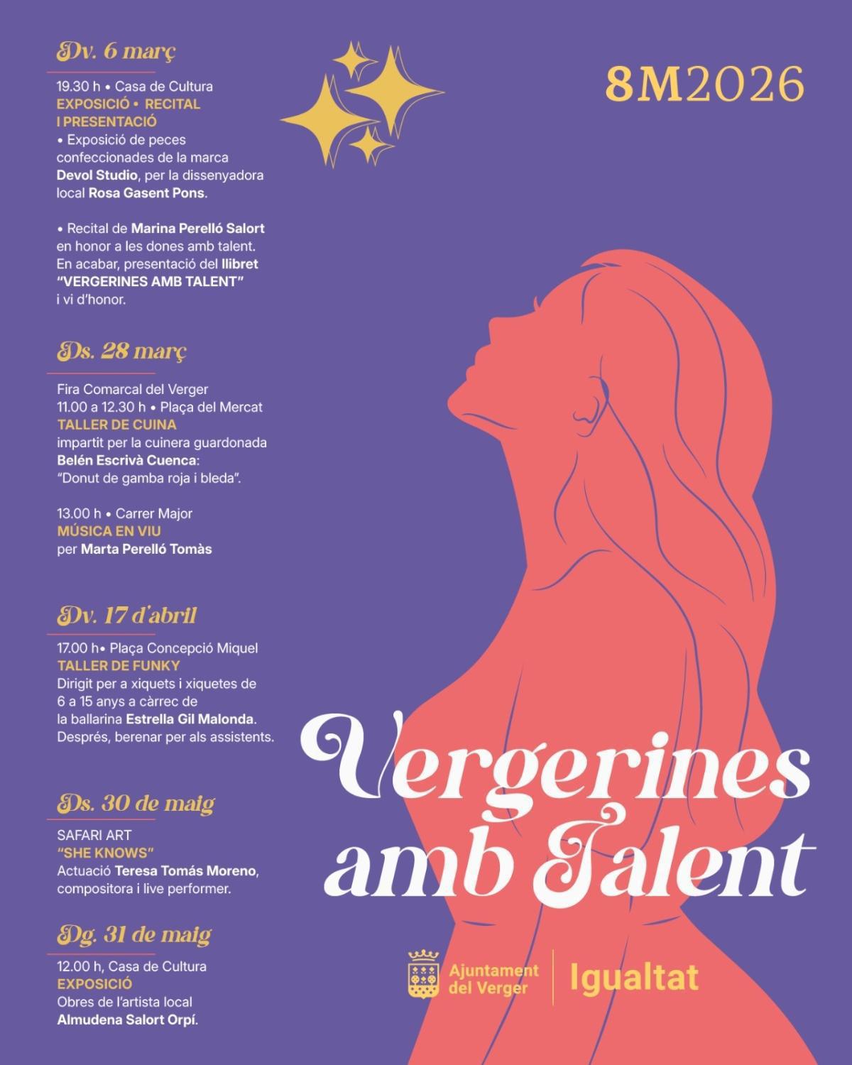 El talent femení pren protagonisme al Verger amb el cicle “Vergerines amb Talent”