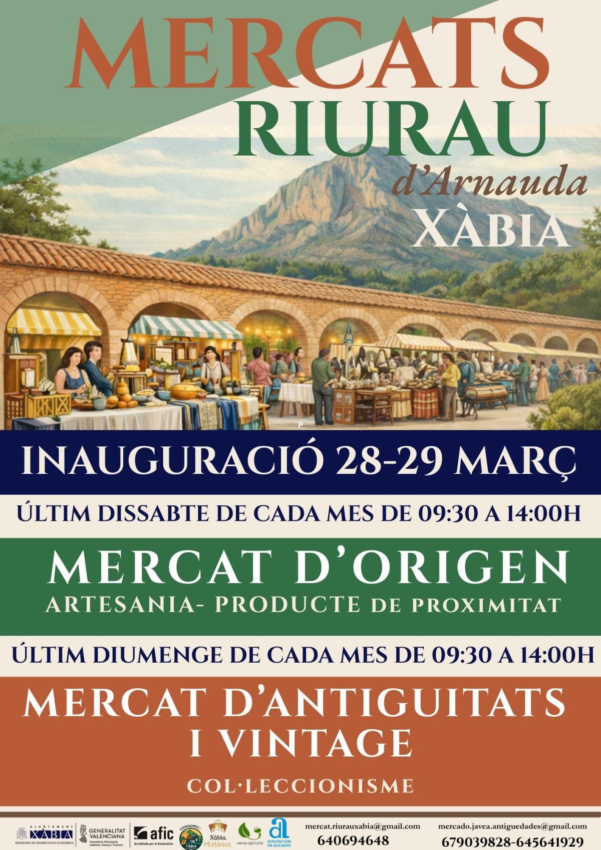Tradición que cobra vida: Xàbia estrena un mercado mensual en el Riurau d’Arnauda