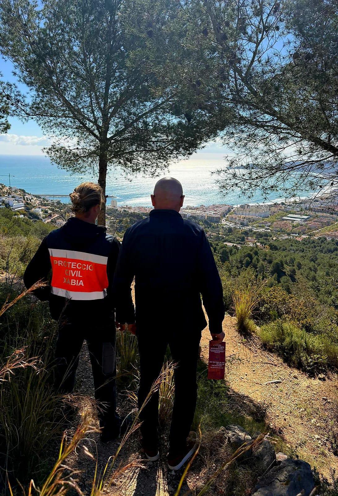 Protección Civil y Voluntarios de Balcón al Mar refuerzan la vigilancia contra incendios en Xàbia durante Semana Santa