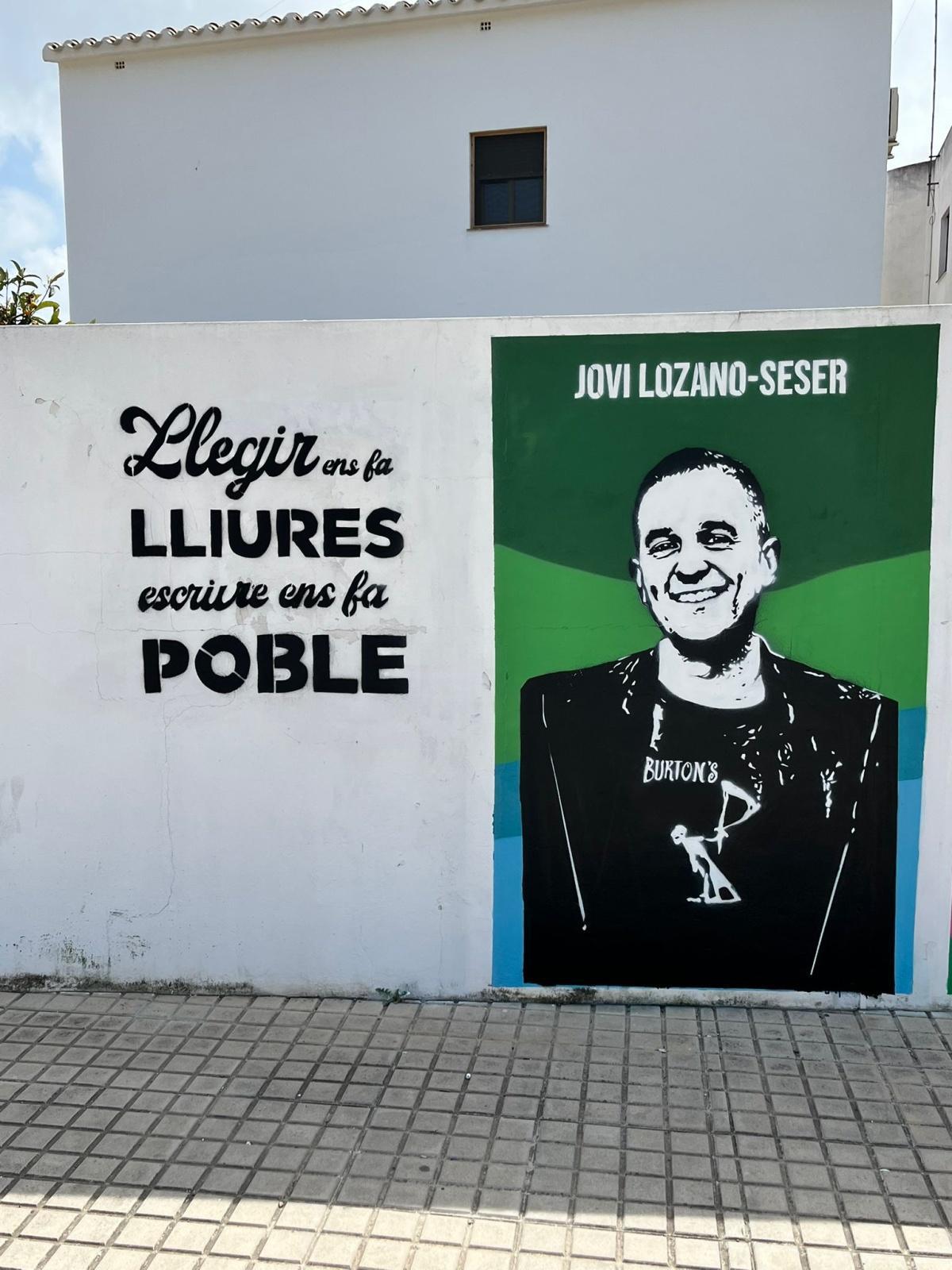 Ondara amplia el seu mural literari i converteix Jovi Lozano-Seser en protagonista del carrer