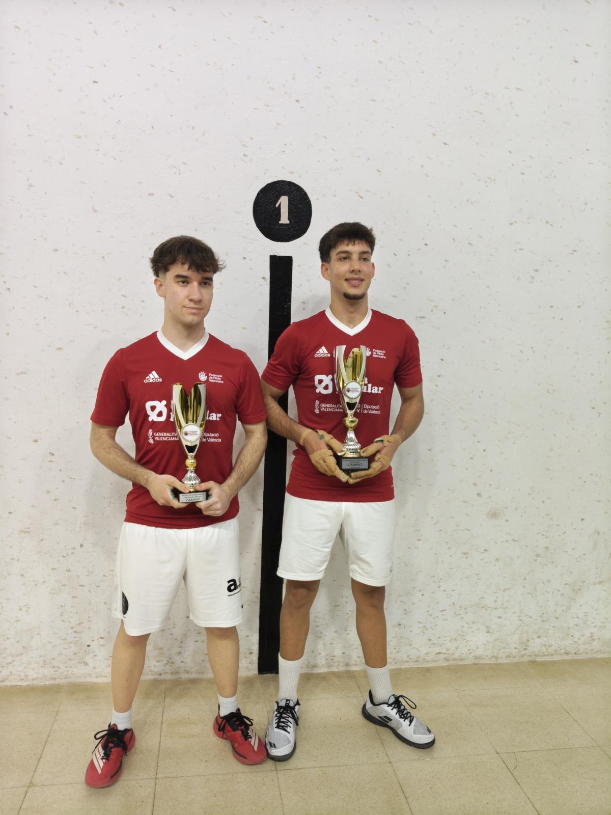 Ondara celebra dos títols autonòmics de pilota valenciana en raspall masculí Ondara celebra dos títols autonòmics de pilota valenciana en raspall masculí