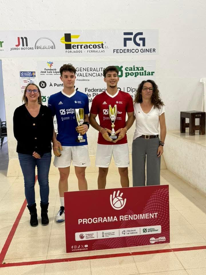 Ondara celebra dos títols autonòmics de pilota valenciana en raspall masculí