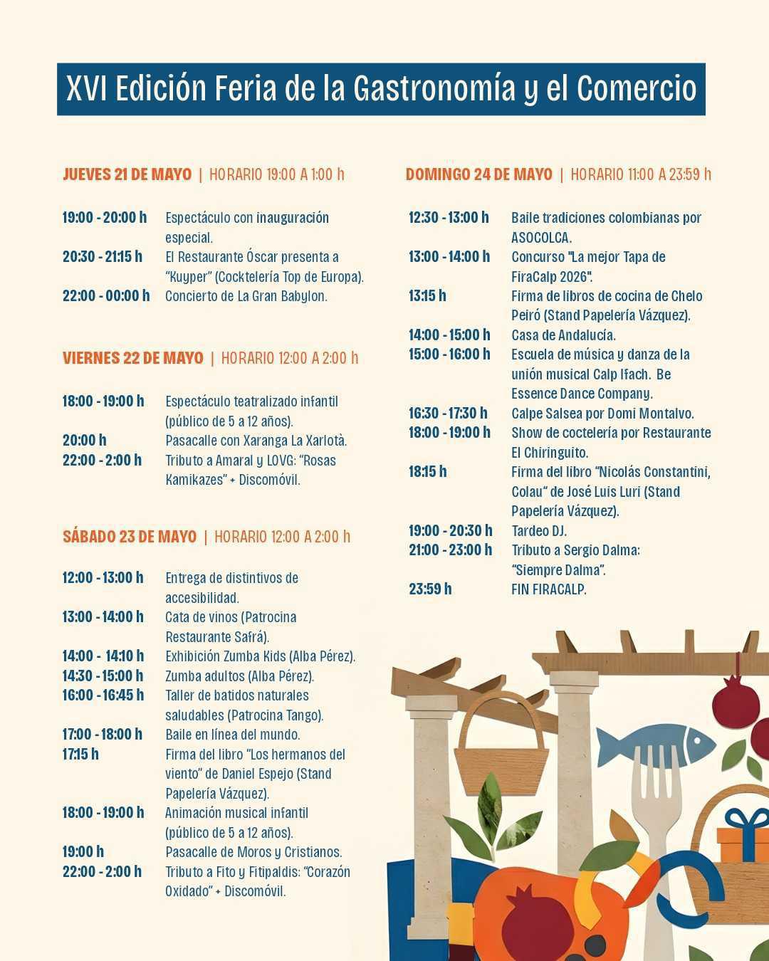 Calp se sirve en bandeja: cuatro días de tapas, conciertos y ambiente festivo Calp se sirve en bandeja: cuatro días de tapas, conciertos y ambiente festivo