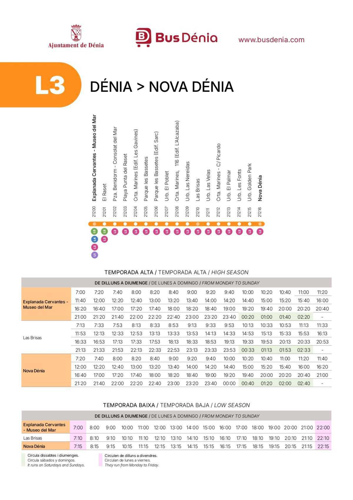 Dénia contará con más autobuses, con mayor cobertura de zonas y horaria 