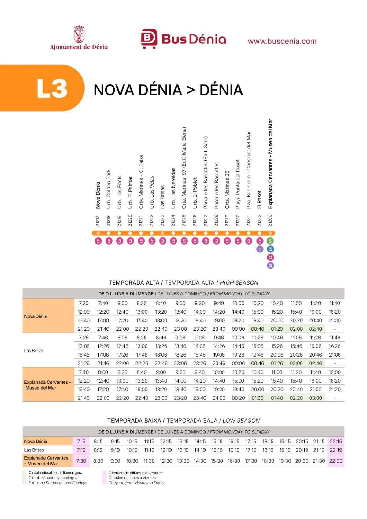 Dénia contará con más autobuses, con mayor cobertura de zonas y horaria 