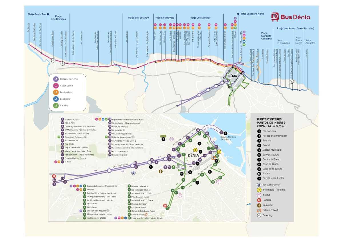 Dénia contará con más autobuses, con mayor cobertura de zonas y horaria 