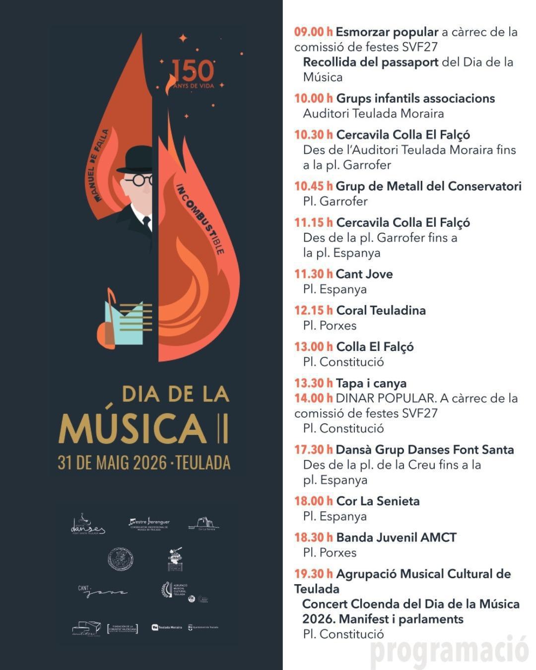 La música toma Teulada Moraira el 31 de mayo con una jornada repleta de conciertos y tradición