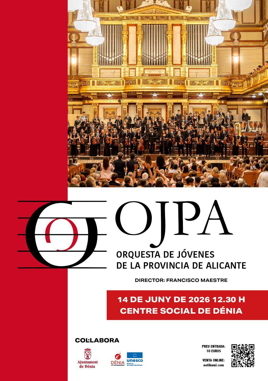 Dénia recibe a la OJPA en un espectáculo musical antes de su regreso a Viena