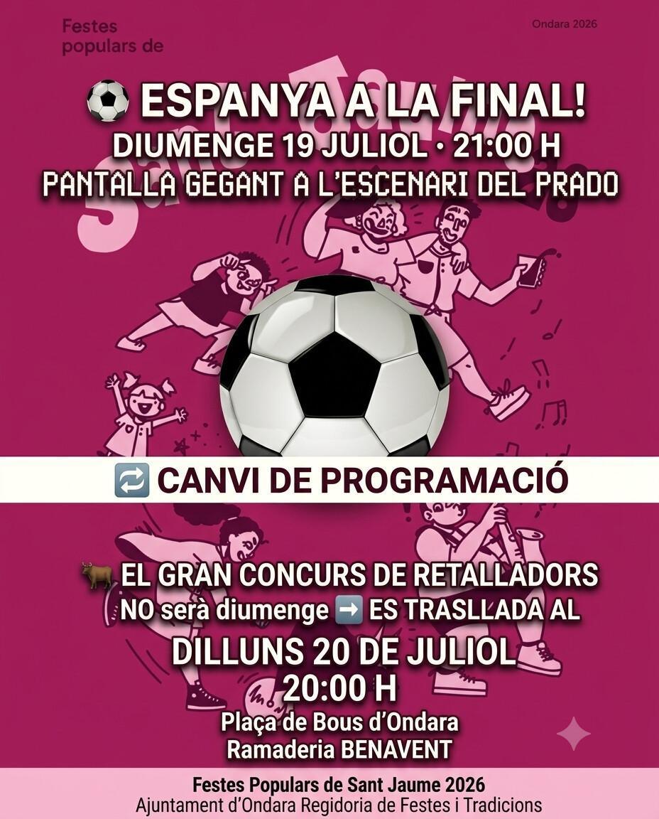 Programació Festes Sant Jaume d'Ondara