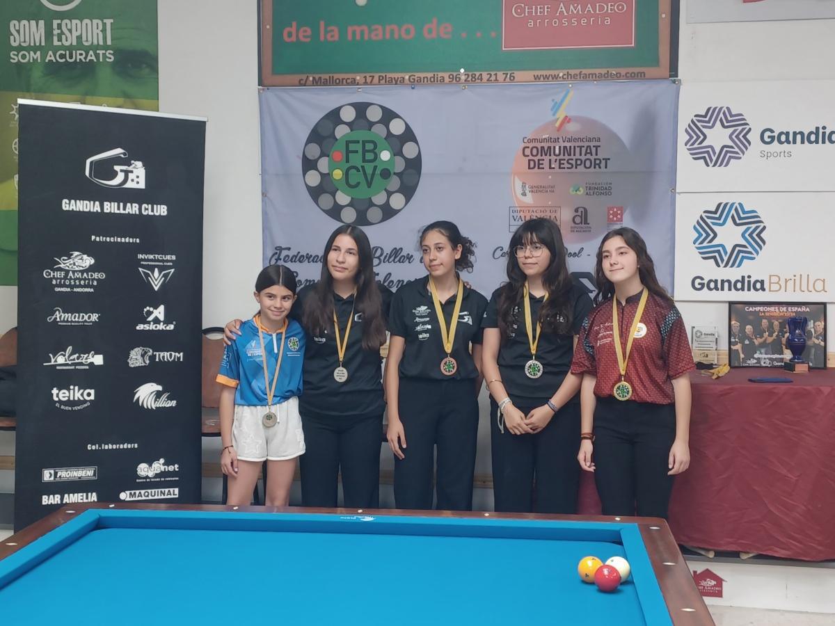 María Ferrer se proclama doble campeona autonómica sub-15 de billar