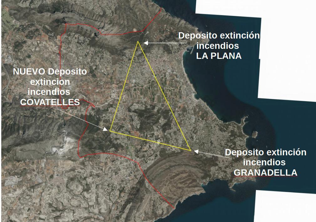 Xàbia gana capacidad de respuesta ante incendios con un depósito estratégico de 500.000 litros Xàbia gana capacidad de respuesta ante incendios con un depósito estratégico de 500.000 litros