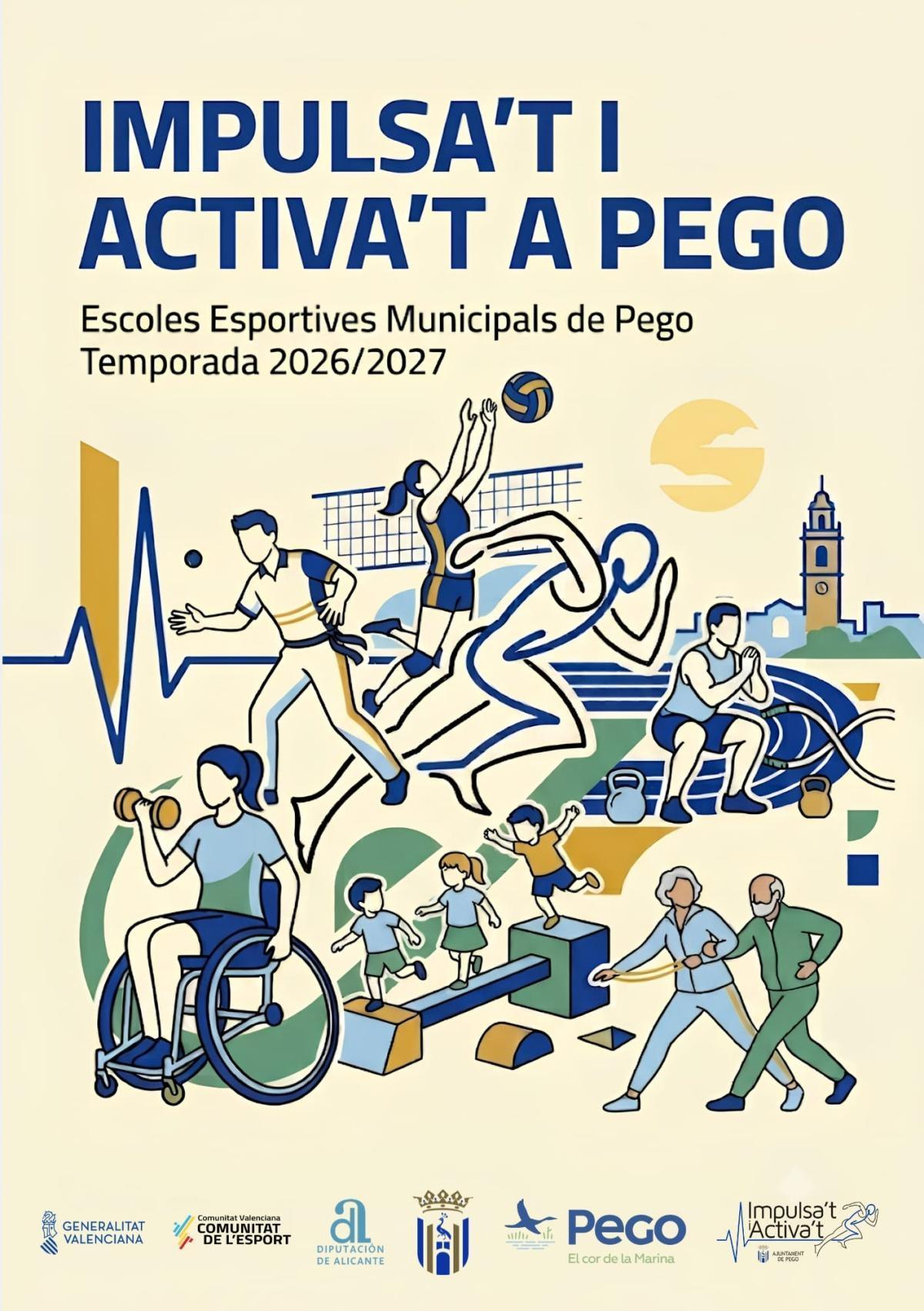 L'Ajuntament de Pego impulsa l'oferta esportiva amb la nova marca ‘Impulsa't i Activa't a Pego’ L'Ajuntament de Pego impulsa l'oferta esportiva amb la nova marca ‘Impulsa't i Activa't a Pego’