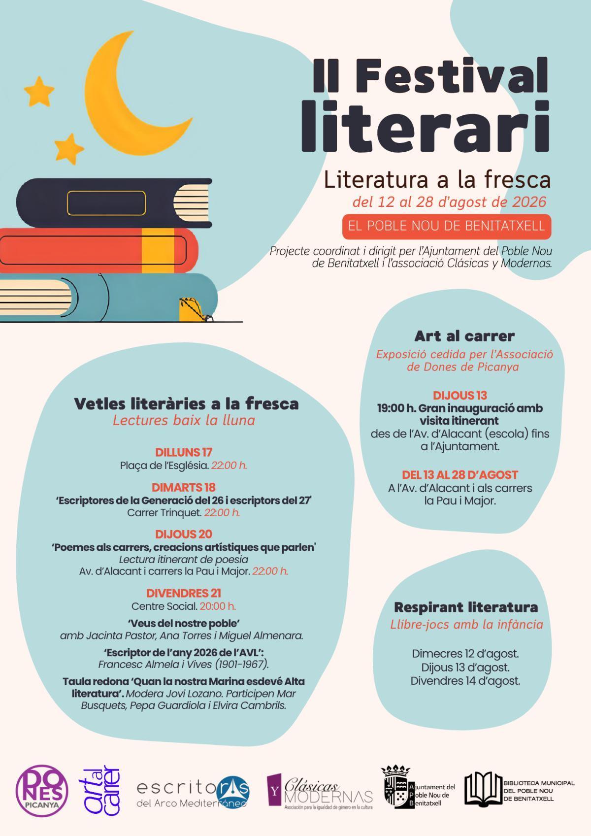 Benitatxell convierte sus calles en un escenario de arte, letras y memoria con su II Festival Literario Benitatxell convierte sus calles en un escenario de arte, letras y memoria con su II Festival Literario