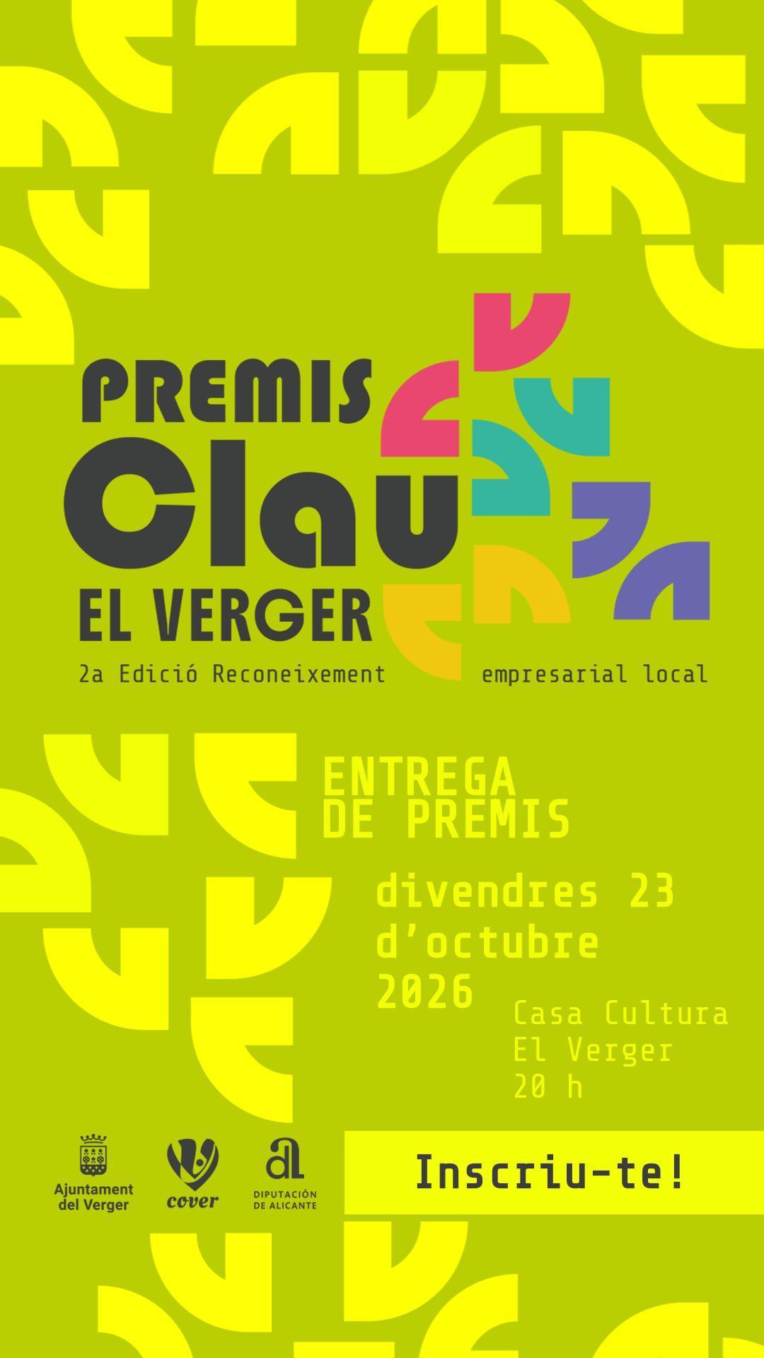 Els Premis Clau tornen per reconéixer els qui fan créixer El Verger Els Premis Clau tornen per reconéixer els qui fan créixer El Verger