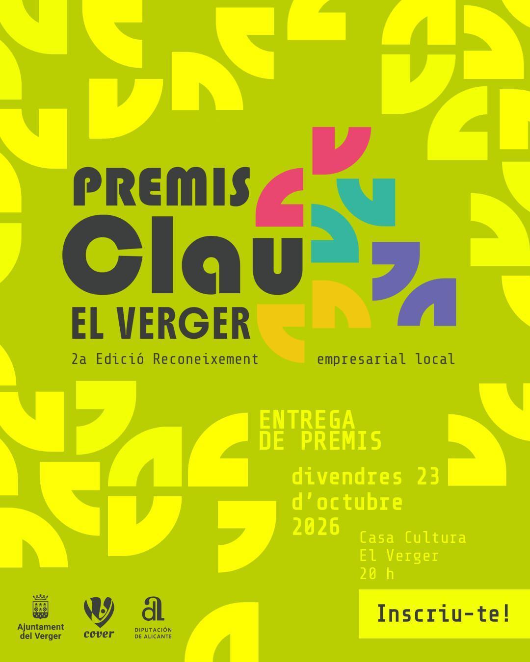 El Verger reconeixerà el talent empresarial local en la segona edició dels Premis Clau, que estrena un guardó honorífic