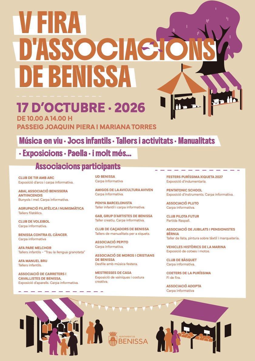 Benissa convierte su Fira d’Associacions en un gran escaparate del tejido asociativo local