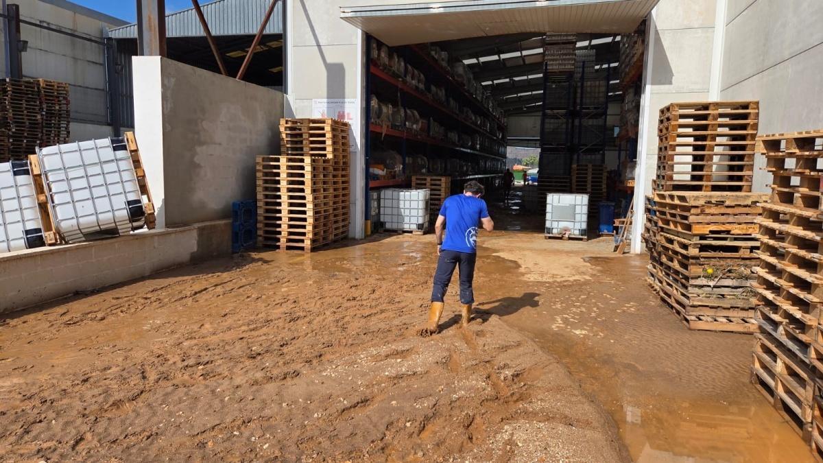 El director general de Industria de la Generalitat visita las zonas industriales afectadas por la DANA en Oliva y Pego