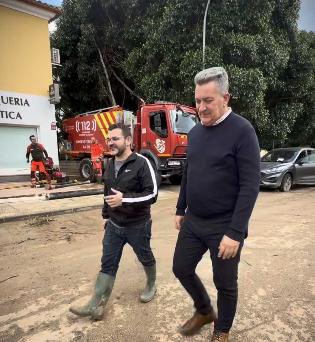 El conseller Vicente Martínez Mus visita Els Poblets para conocer los daños de la DANA y trasladar el apoyo de la Generalitat a los afectados