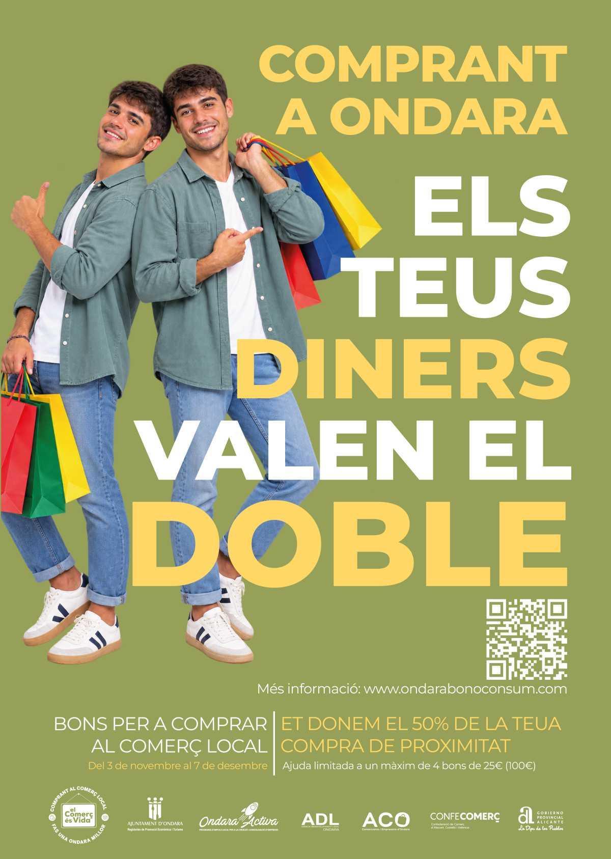 Ondara duplicarà el valor de les compres locals amb una nova edició dels Bons Consum