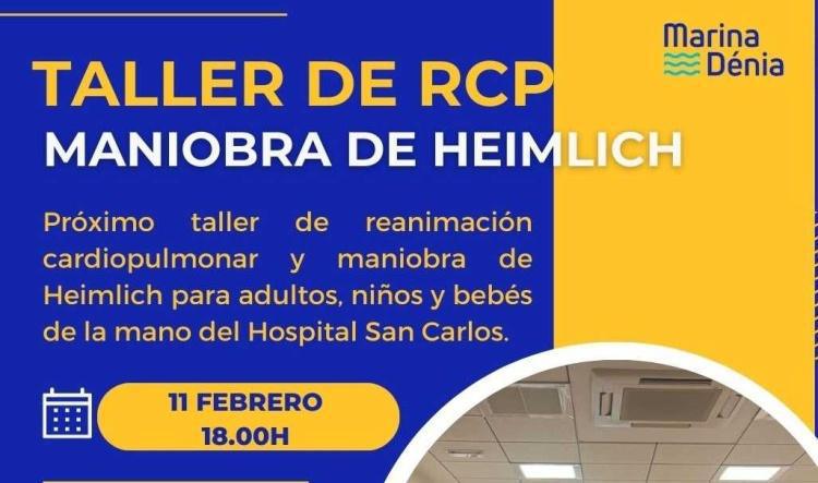 Marina Dénia acogerá el primer taller de RCP de 2026 el próximo 11 de febrero
