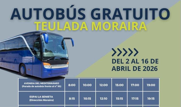 Regresa el autobús gratuito que une playas y calas de Teulada Moraira durante Semana Santa