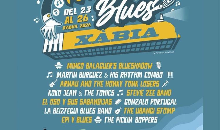 El festival Arenal Blues reunirá en Xàbia a reconocidas bandas nacionales del 23 al 26 de abril