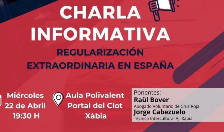 Xàbia organiza este martes una charla abierta para informar sobre la regularización extraordinaria