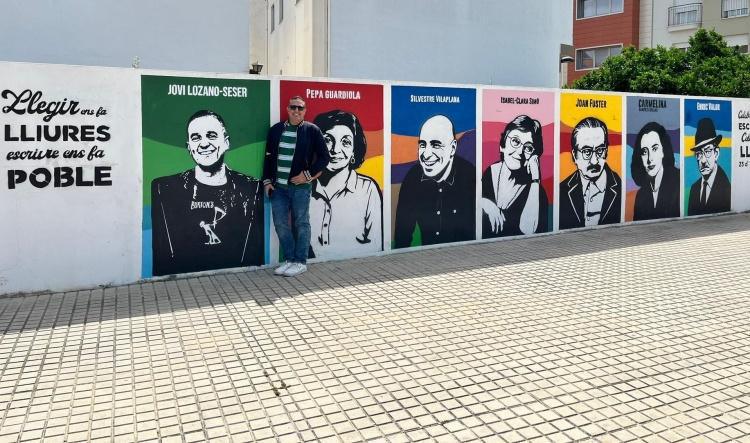 Ondara amplia el seu mural literari i converteix Jovi Lozano-Seser en protagonista del carrer