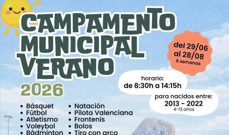 Calp estrena un campamento municipal de verano con 290 plazas y apoyo a familias vulnerables