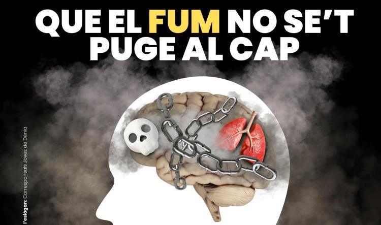 “No te dejes engañar: el envase cambia, pero el daño es el mismo”, Dénia alerta a los jóvenes sobre los riesgos del tabaco, vapeadores y cachimbas