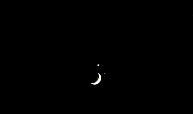 La noche en que la Luna y Venus parecieron enamorarse