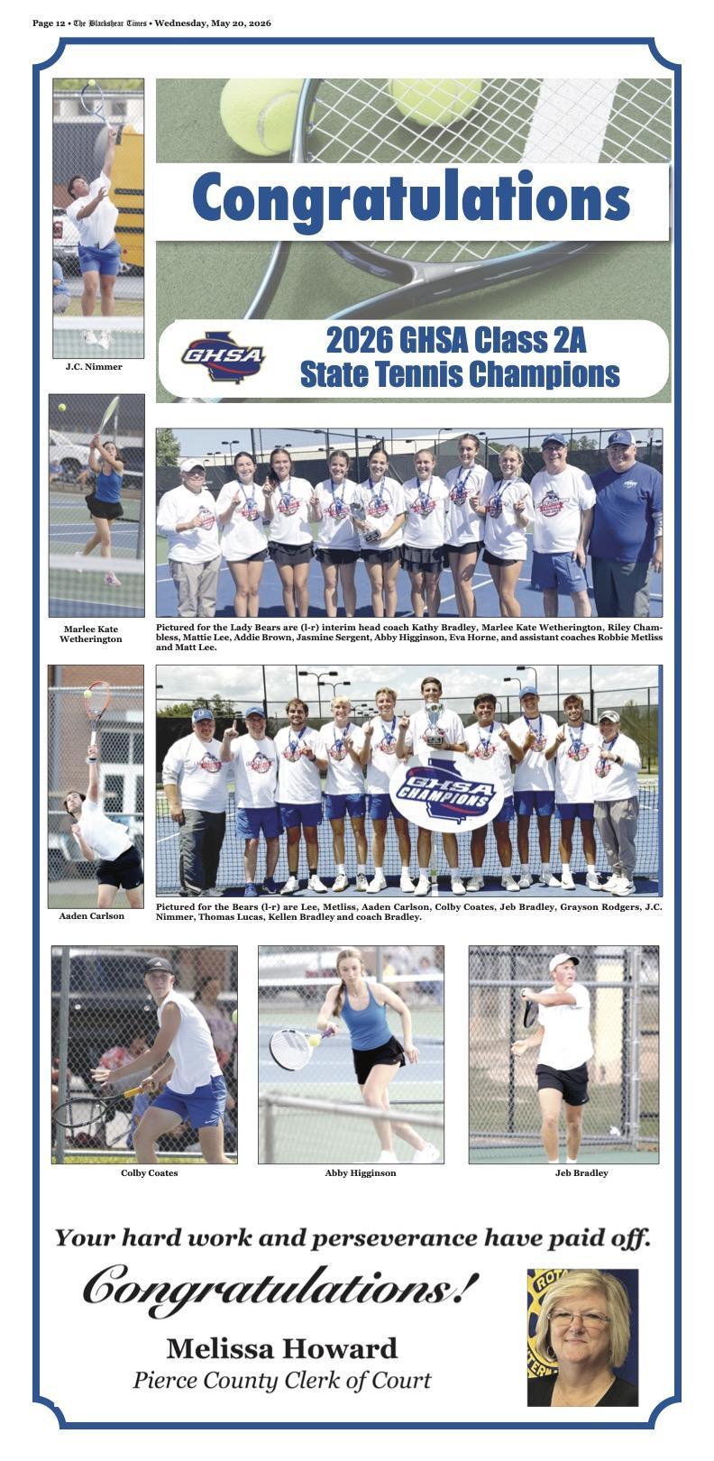 PCHS Tennis Champs!
