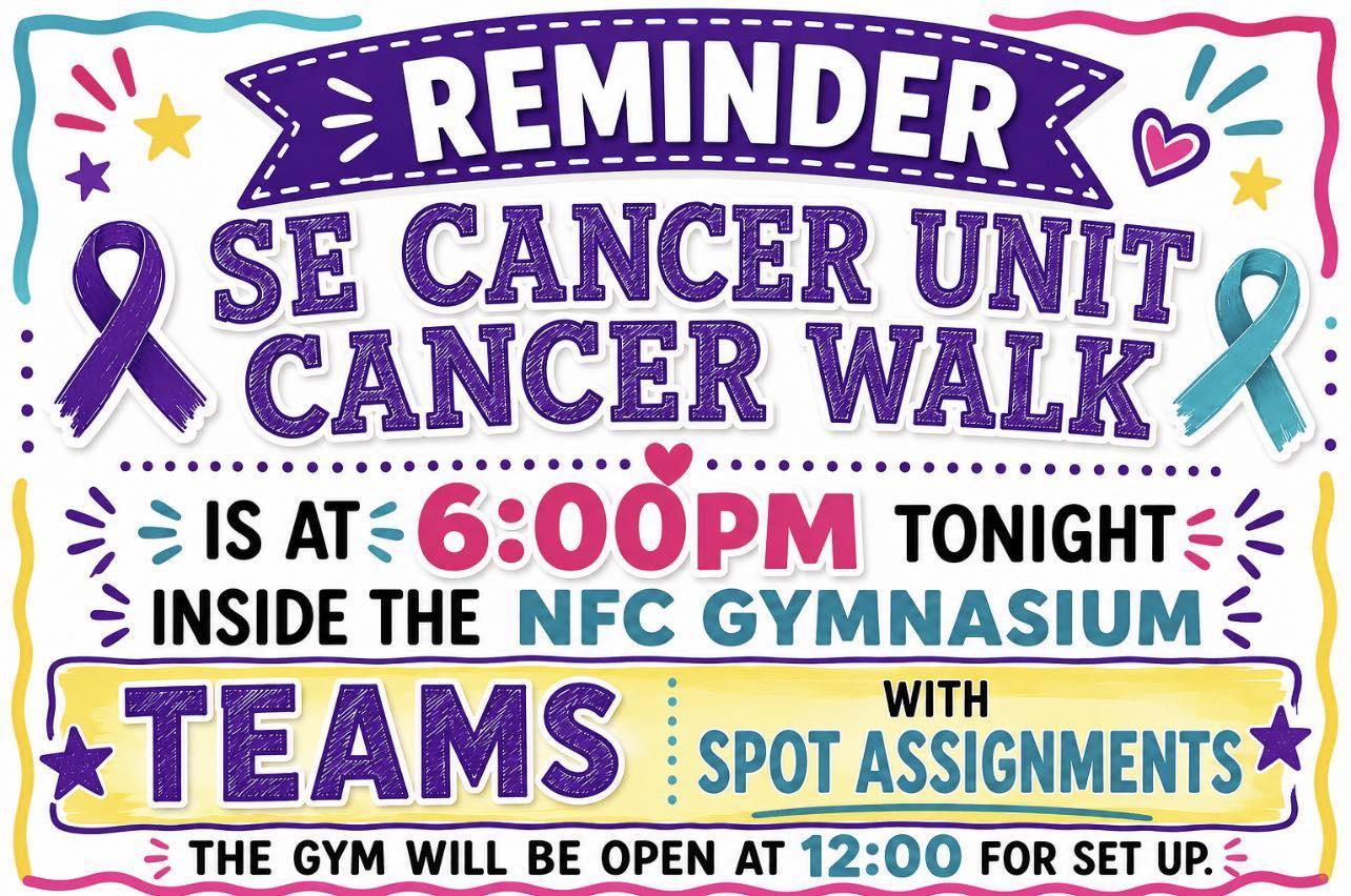 Southeast Cancer Walk tonight!