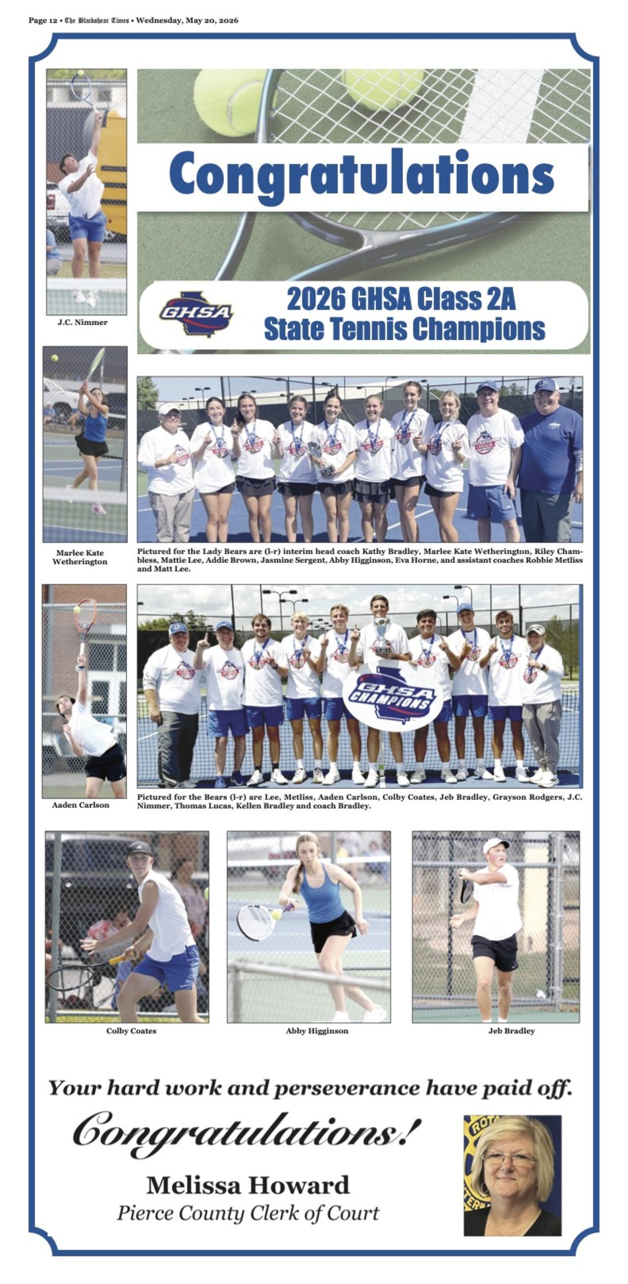 PCHS Tennis Champs!
