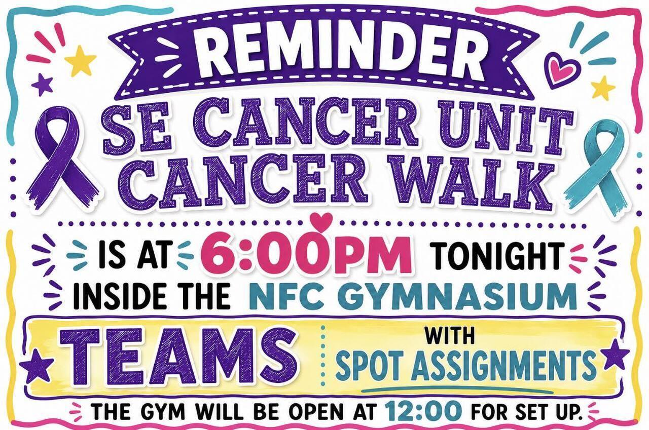 Southeast Cancer Walk tonight!