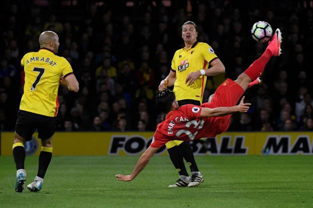 L'énorme ciseau d'Emre Can avec Liverpool face à Watford