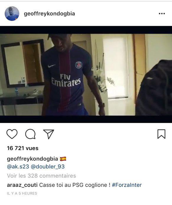 Geoffrey Kondogbia s'affiche avec le maillot du PSG