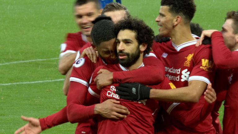 Liverpool : le superbe but de Mohamed Salah face à Everton