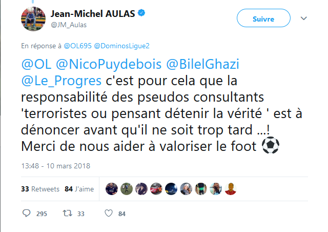 OL : le lamentable dérapage de Jean-Michel Aulas !