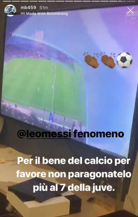 OM : Balotelli encense Messi en rabaissant Cristiano Ronaldo
