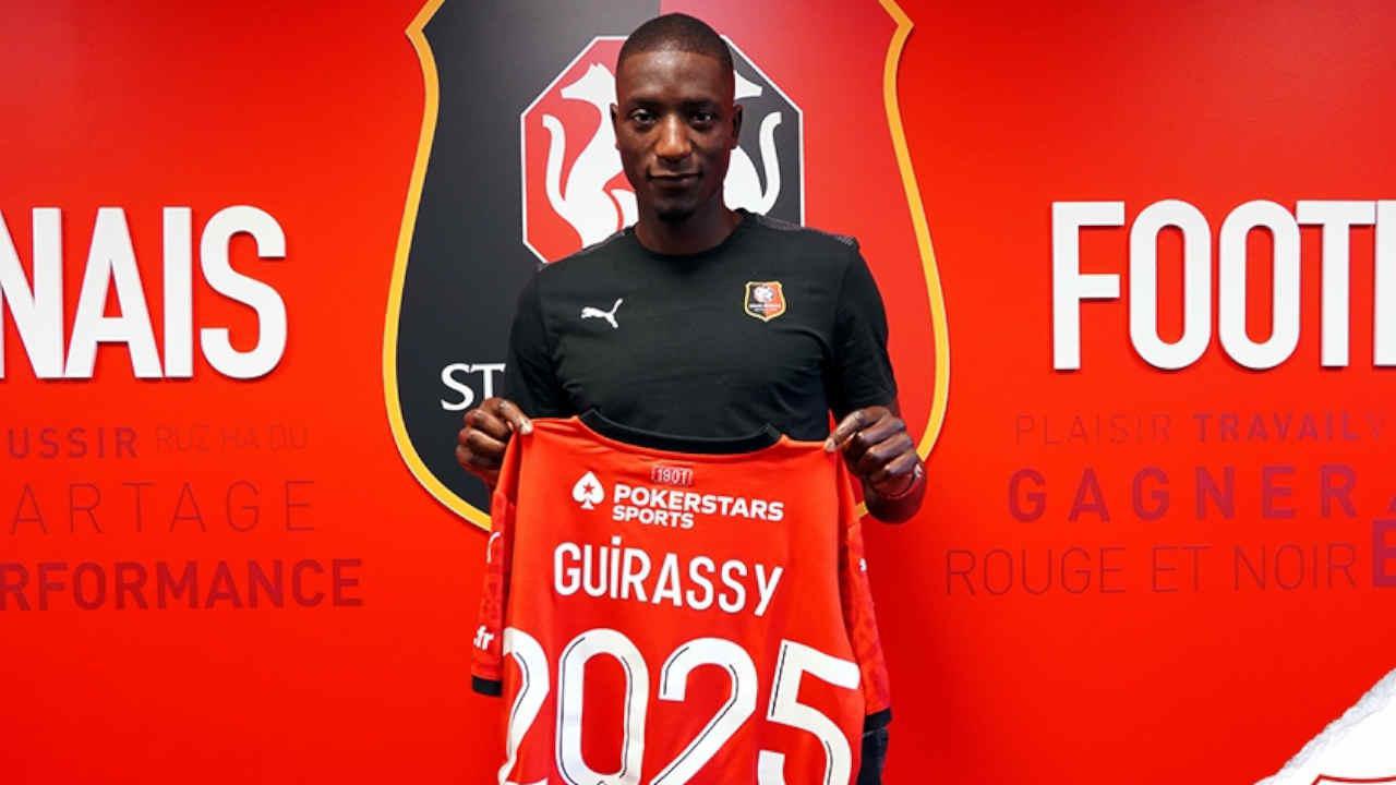 Serhou Guirassy, attaquant du Stade Rennais