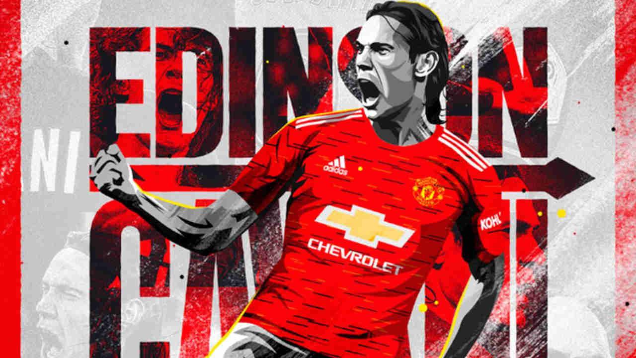 Edinson Cavani, attaquant de Manchester United