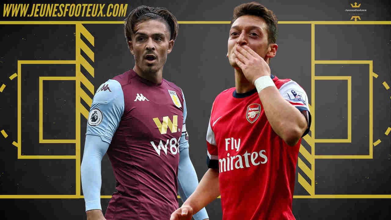 Jack Grealish et Mesut Ozil