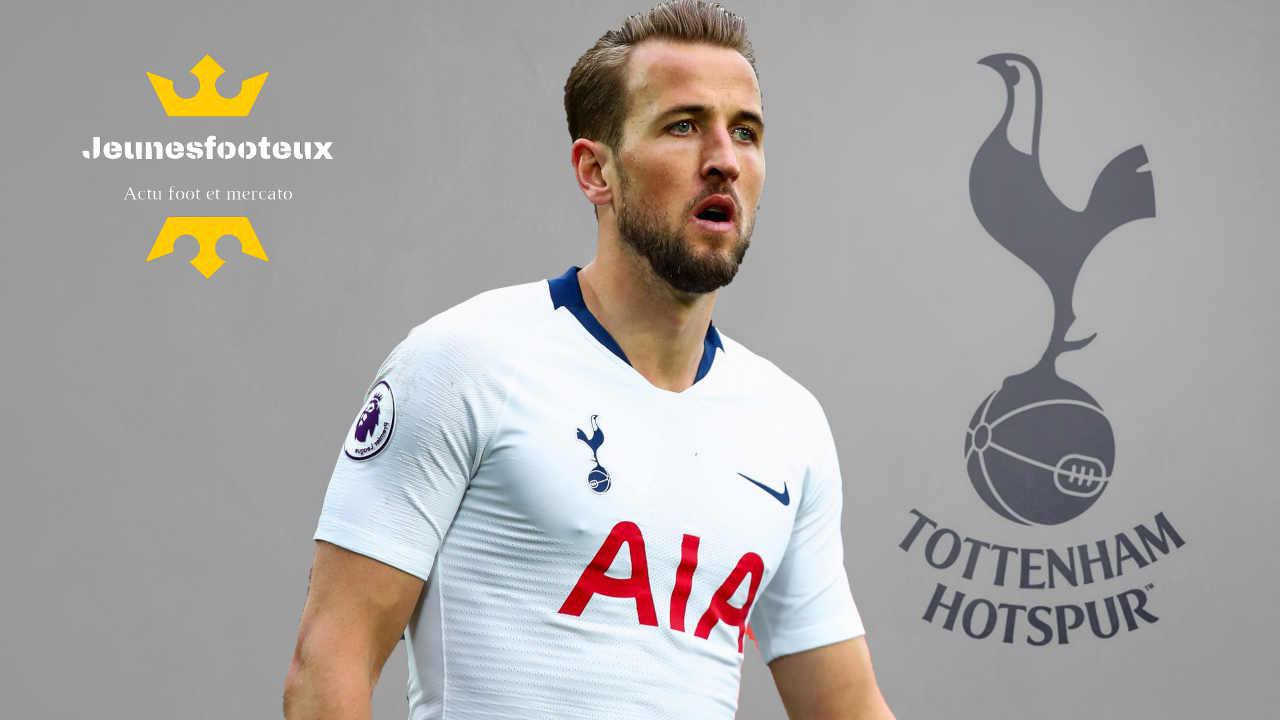Harry Kane, attaquant de Tottenham qui intéresse le PSG et Mauricio Pochettino