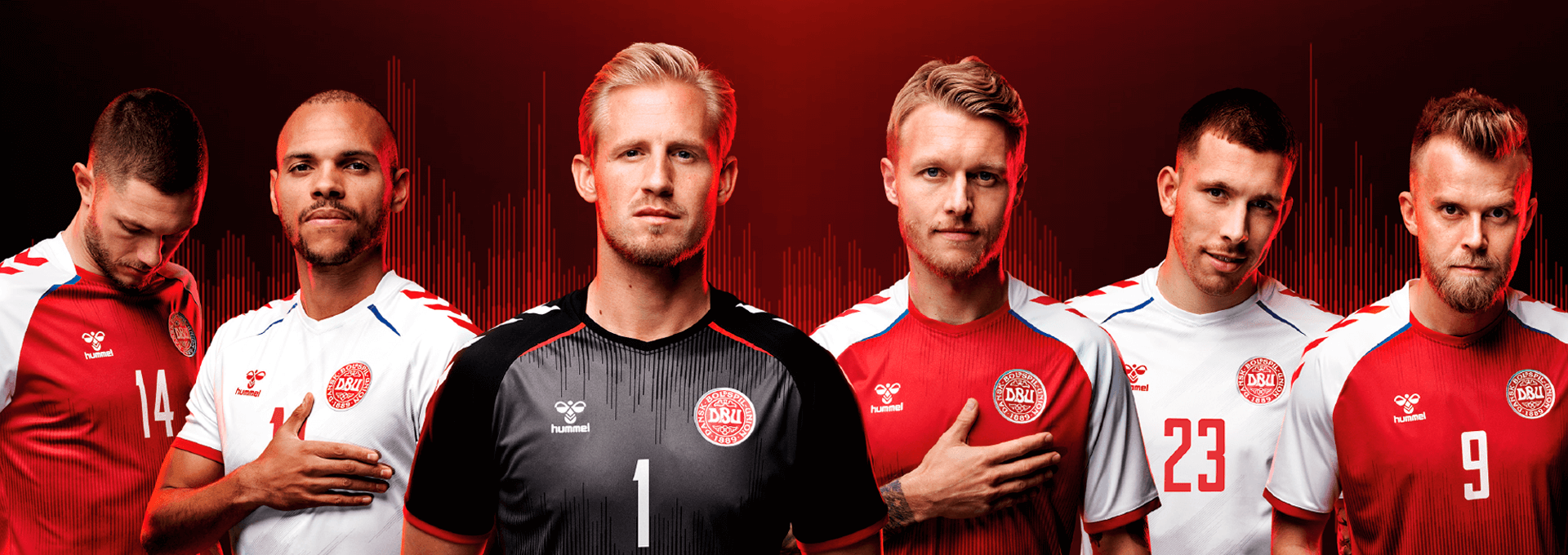 Zoom sur les maillots du Danemark