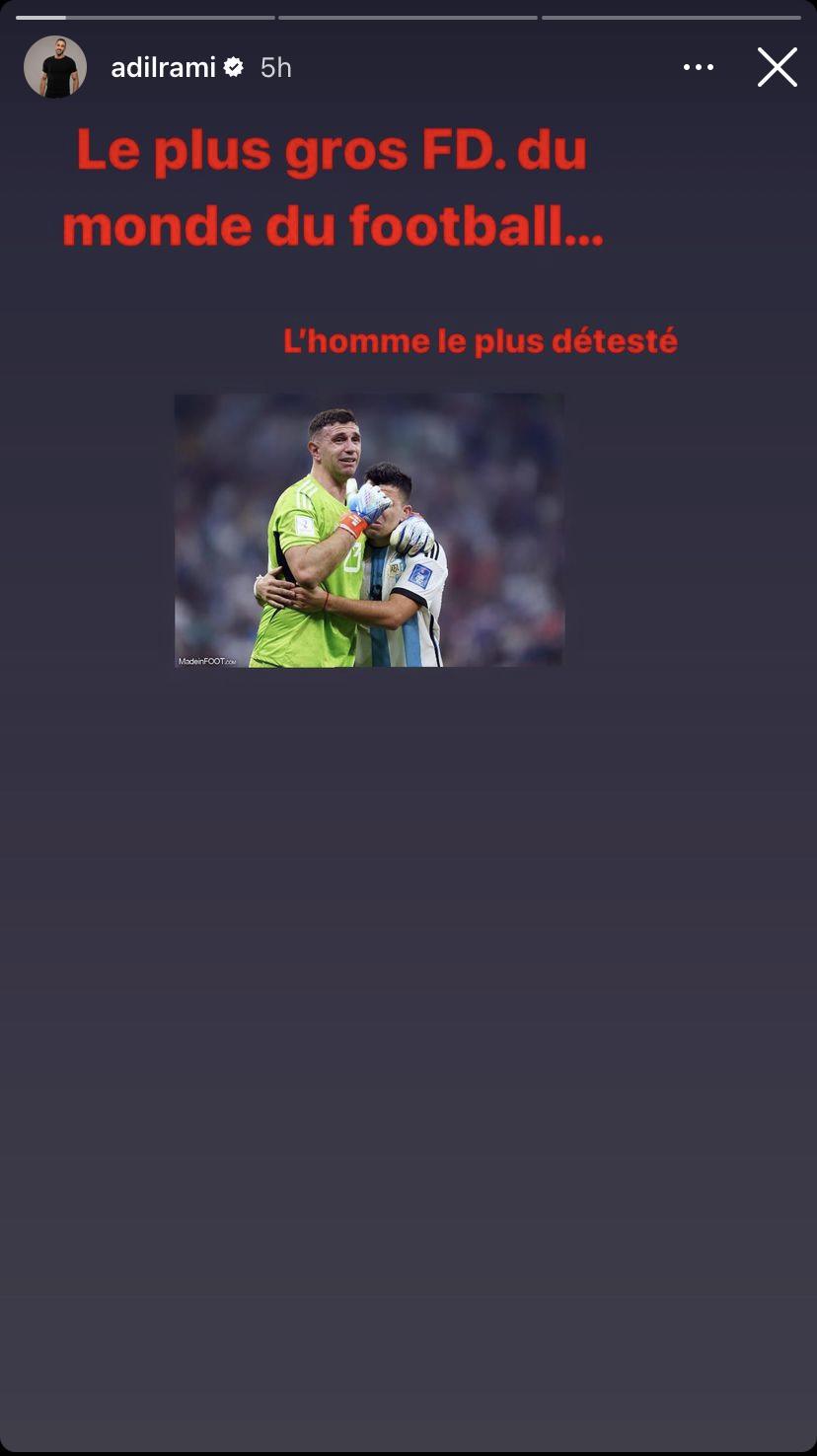 Story Instagram d'Adil Rami