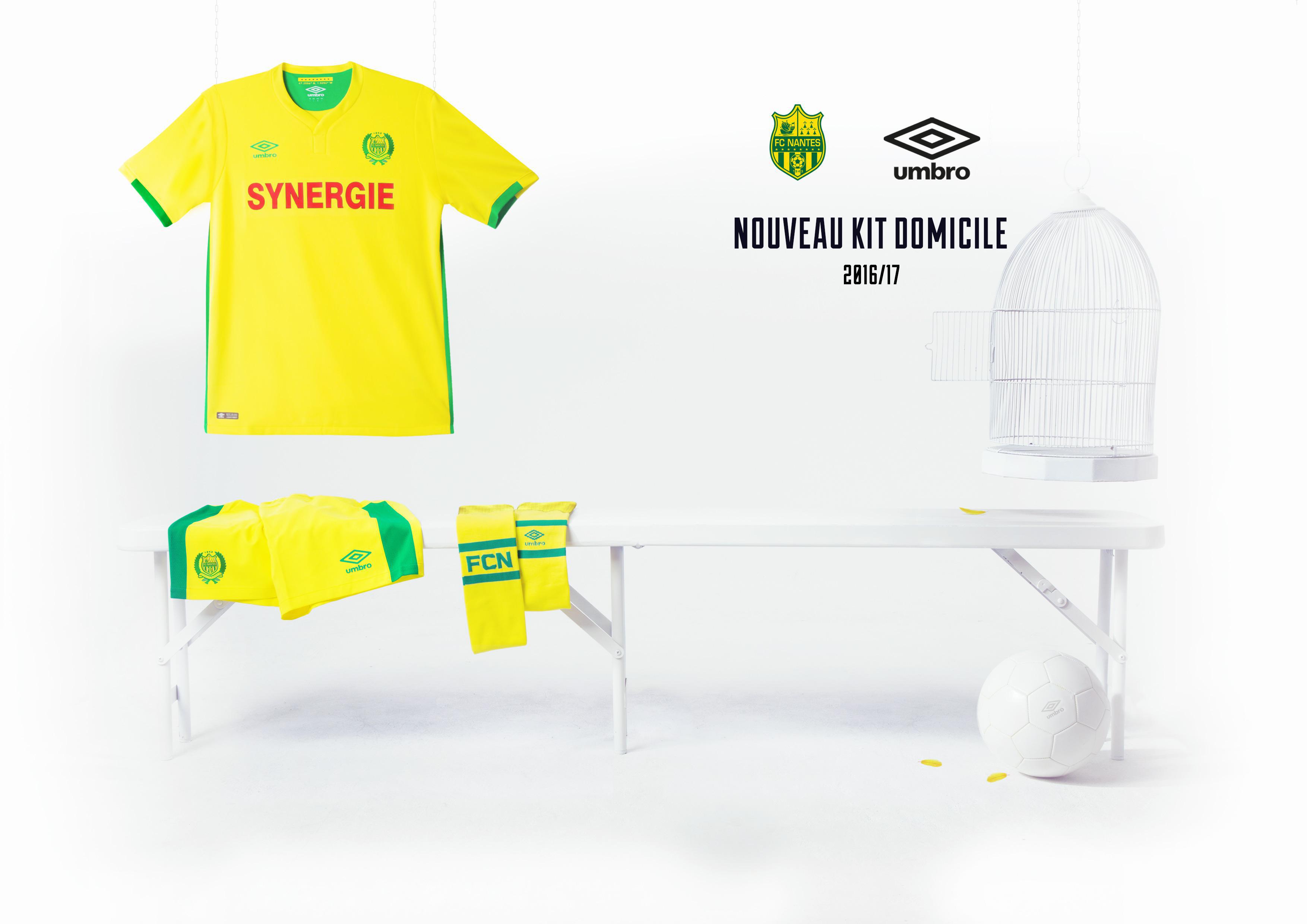 Umbro présente le nouveau maillot FC Nantes Home 2016/2017