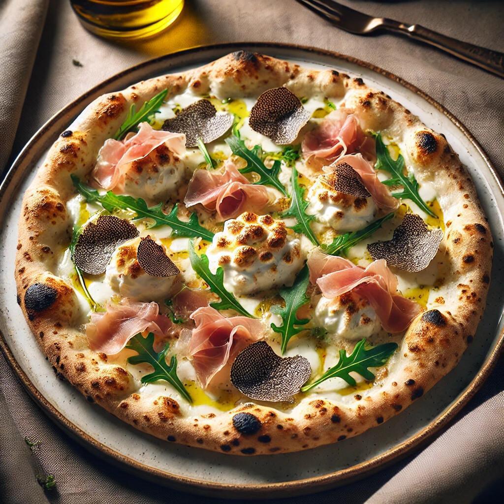 € 16 | White Gourmet Pizza | Pizza Gourmet con Base Bianca € 16 | White Gourmet Pizza | Pizza Gourmet con Base Bianca